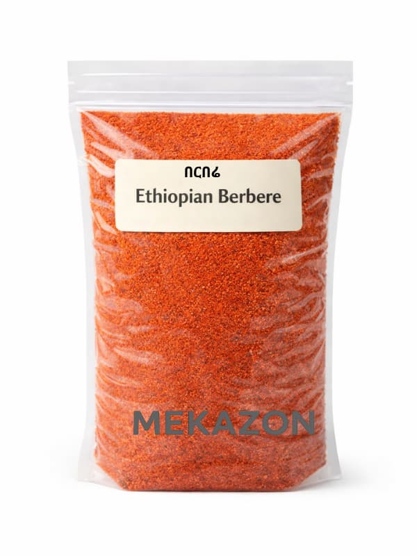 ሩብ ኪሎ በርበሬ Ethiopian Berbere Spice – Authentic Ground Chili Blend MEKAZON MEKAZON
