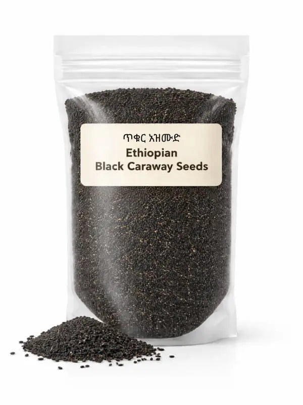 Tikur Azmud (ጥቁር አዝሙድ) – Ethiopian Black Caraway Seeds | Fresh & Authentic MEKAZON