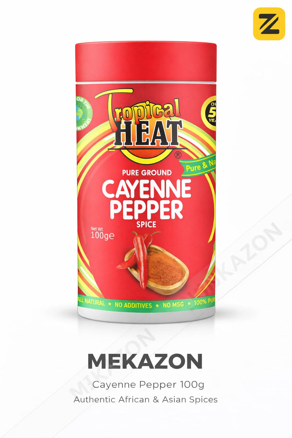 Cayene peper tropical heat 100g MEKAZON MEKAZON