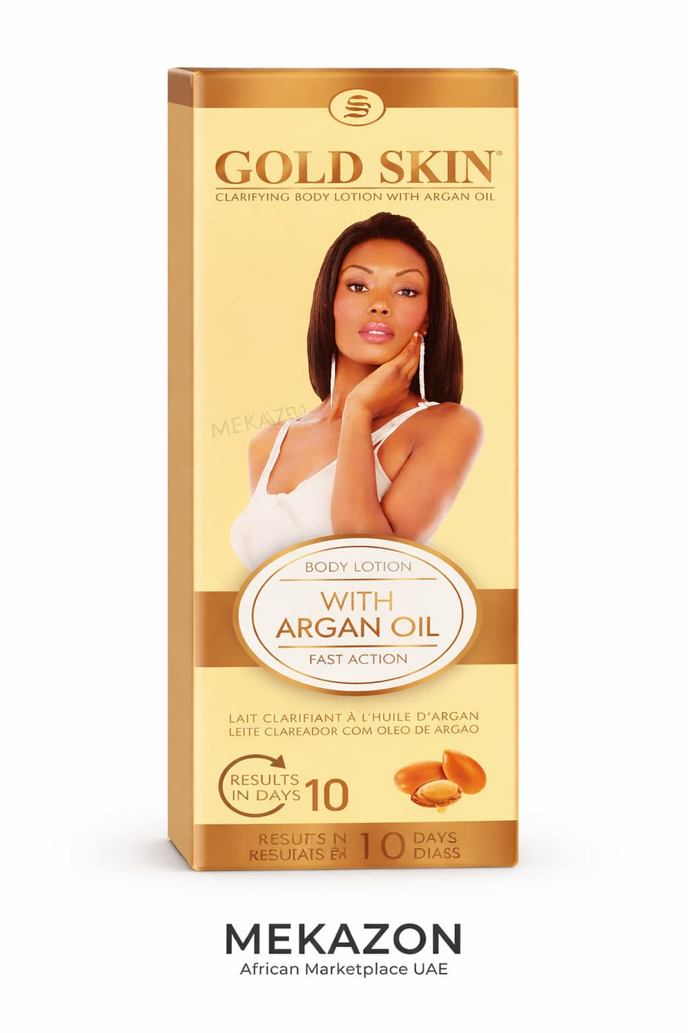 Gold Skin Body Lotion Argan Oil Clarifying Formula MEKAZON MEKAZON