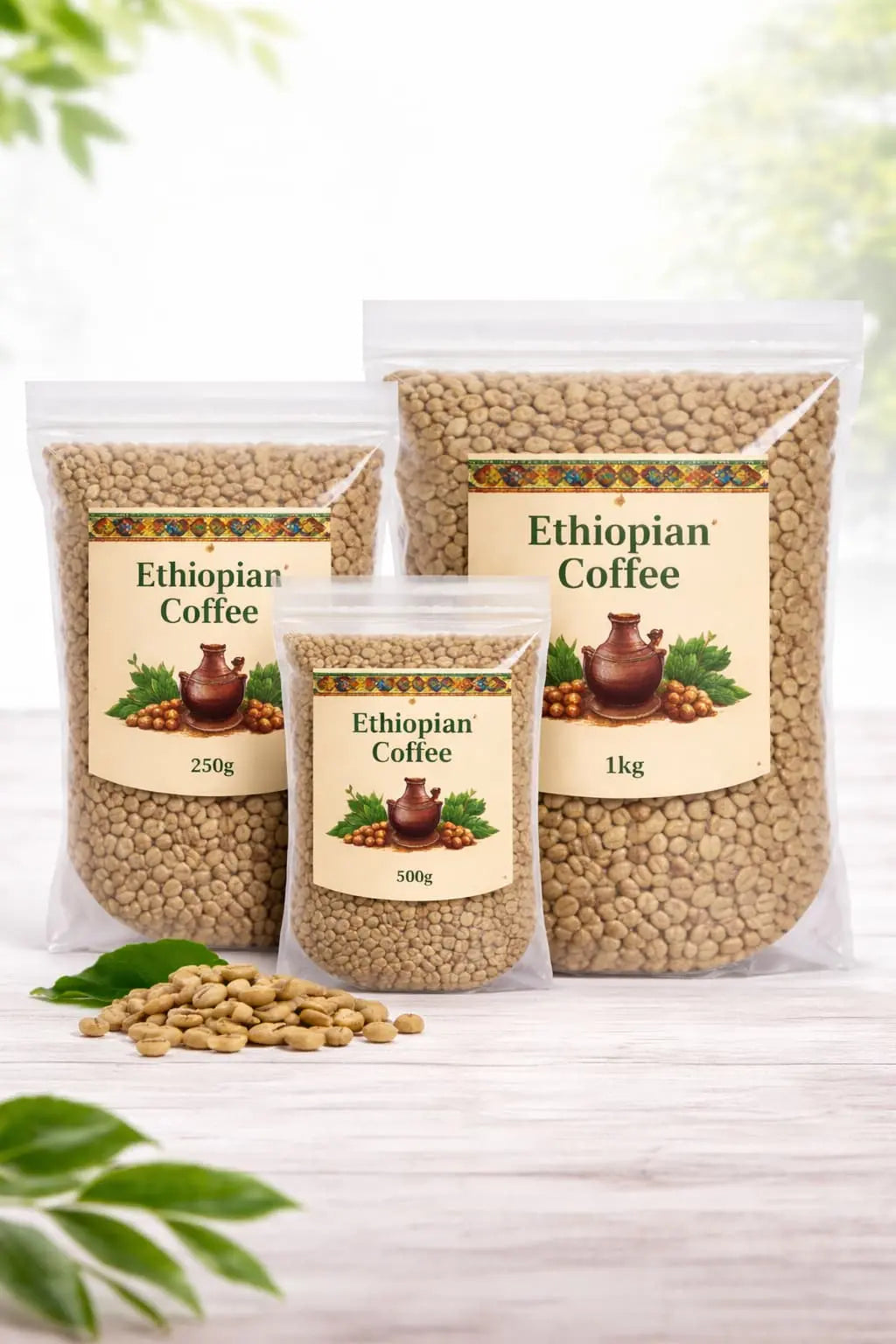 Ethiopian whole coffee beans premium buna from Mekazon UAE