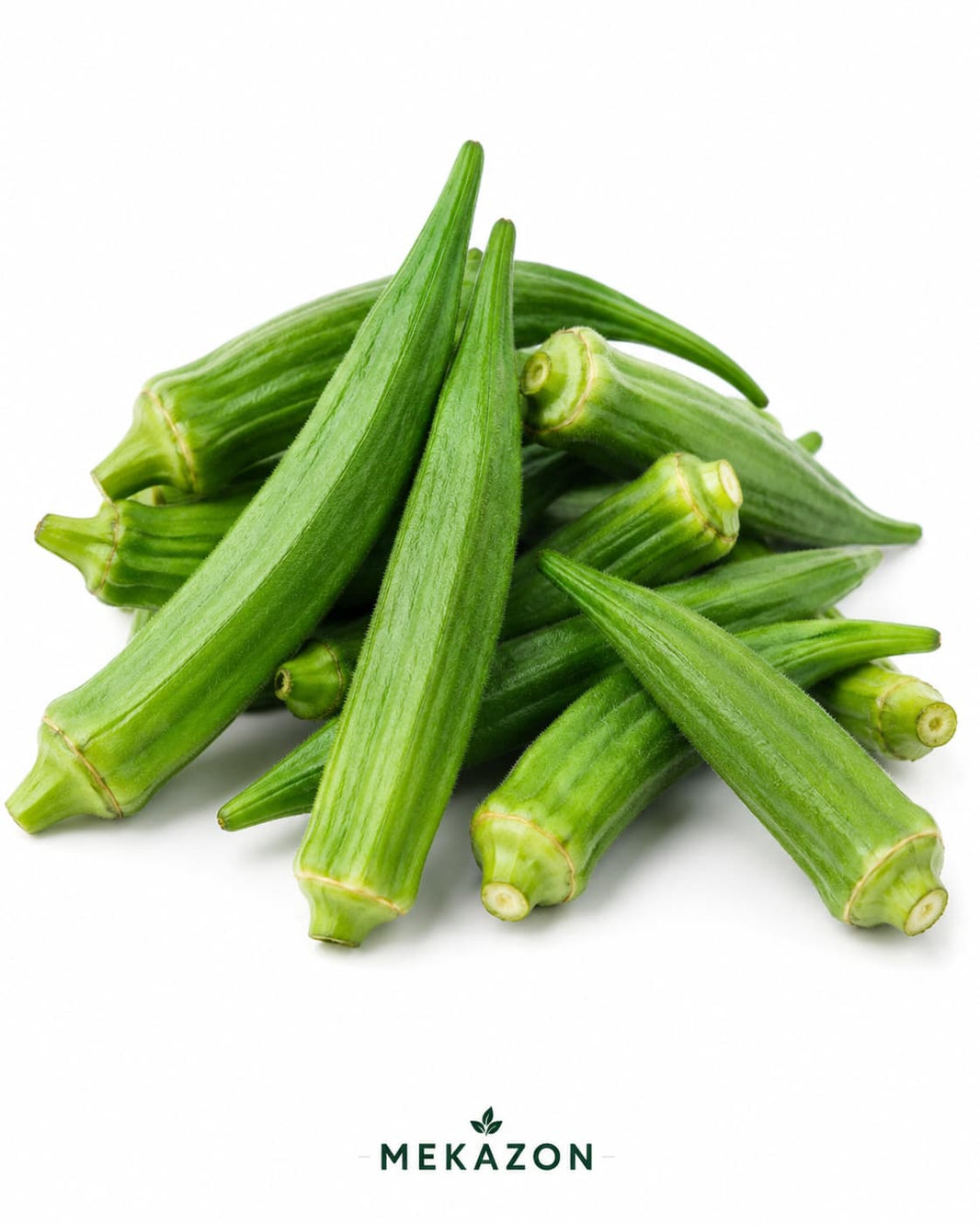 Fresh Okra (Lady's Fingers / Bamia) 500GM – Whole Green Okra | Mekazon UAE