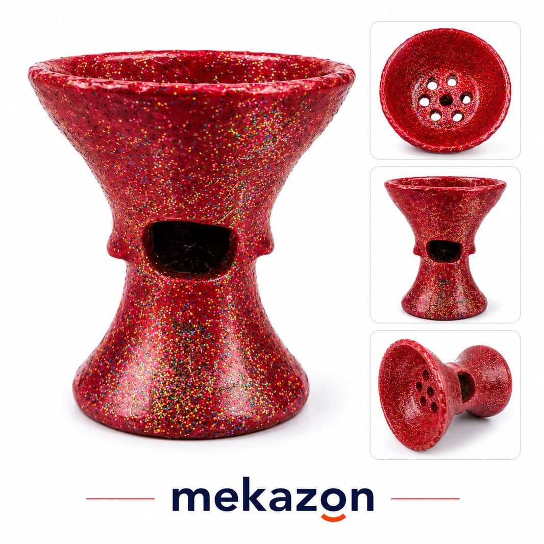 Etan Machesha – Red Glitter Ethiopian Clay Frankincense Burner | Mekazon UAE
