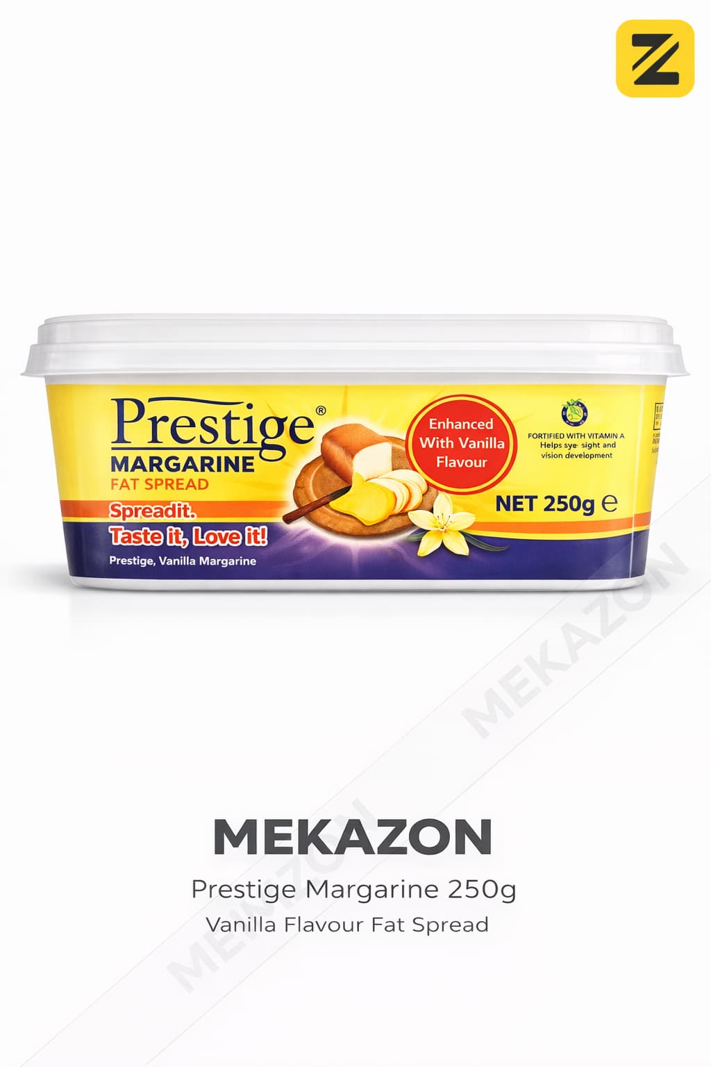 Prestige Margarine Vanilla Spread 250g – Smooth & Rich Baking Margarine MEKAZON MEKAZON