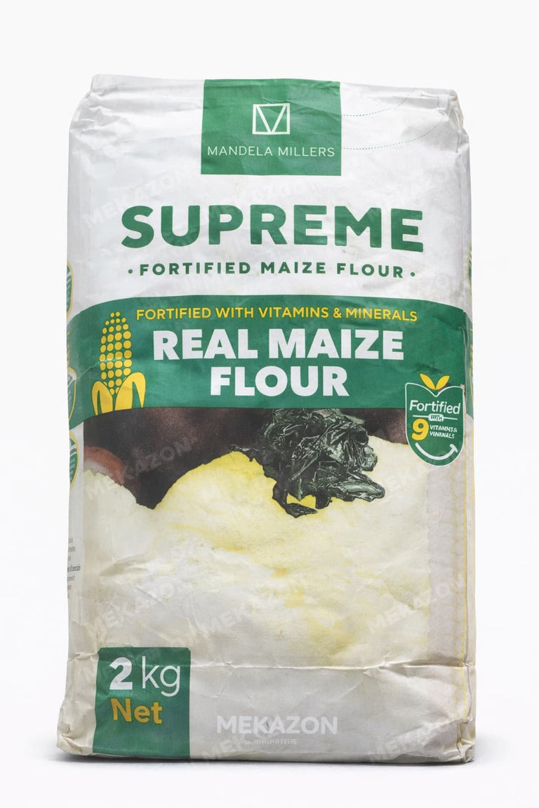 Supreme Fortified Maize Flour 2kg – Real African Maize Flour MEKAZON MEKAZON