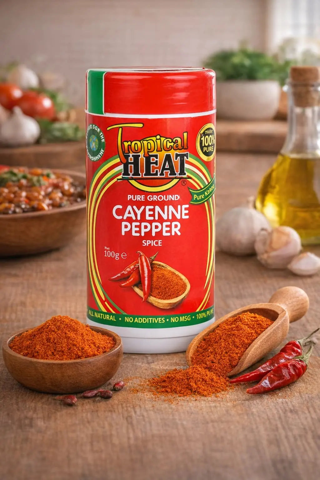 Tropical Heat Ground Cayenne Pepper – Pure Kenyan Chilli Spice (100g) MEKAZON