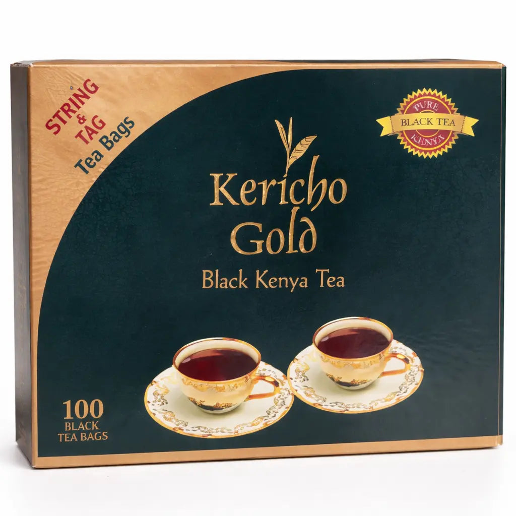 Kericho Gold Black Kenya Tea – 100 String & Tag Tea Bags MEKAZON