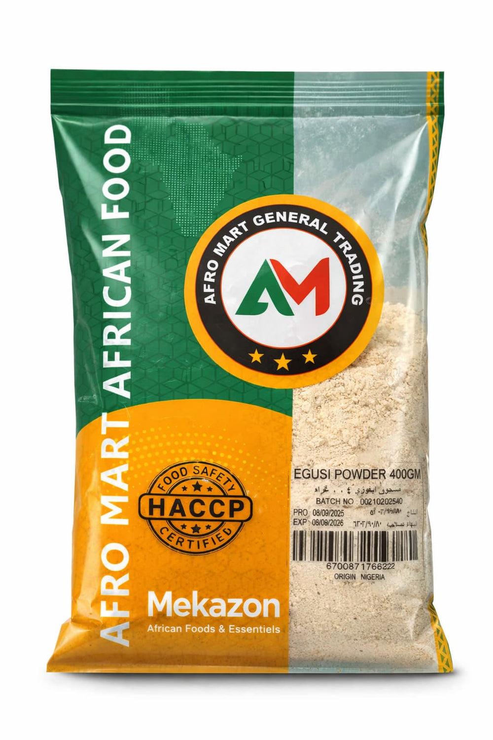 Egusi powder made from ground African melon seeds for traditional cooking |mekazon