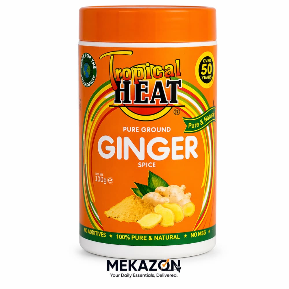 Tropical Heat Pure Ground Ginger Spice 100g  Natural Ginger Powder | Mekazon