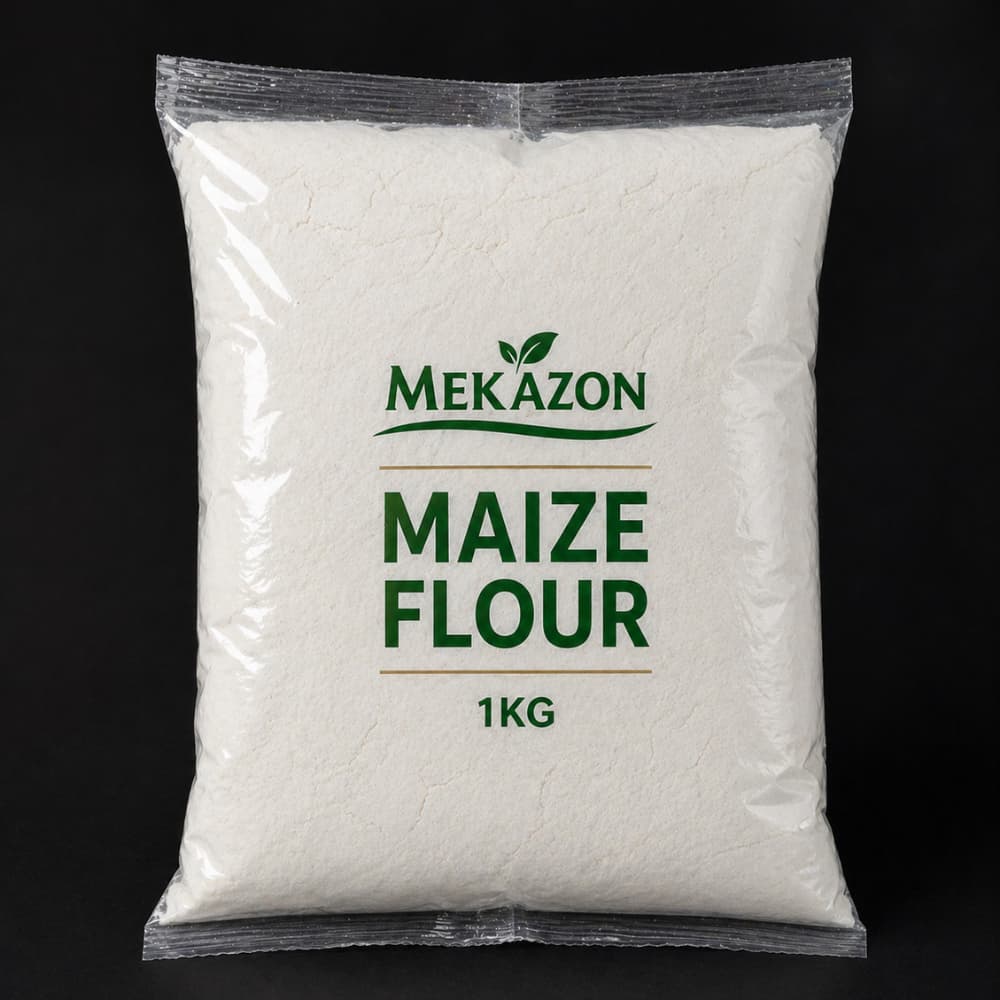 Maize Flour (Posho) 1kg | Premium White Corn Flour for Ugali & Porridge | Mekazon