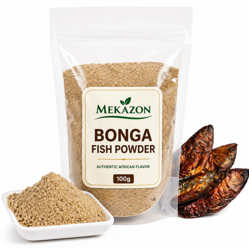 Bonga Fish Powder 100g | Smoked Ground Fish Seasoning | Authentic African Flavor | Mekazon