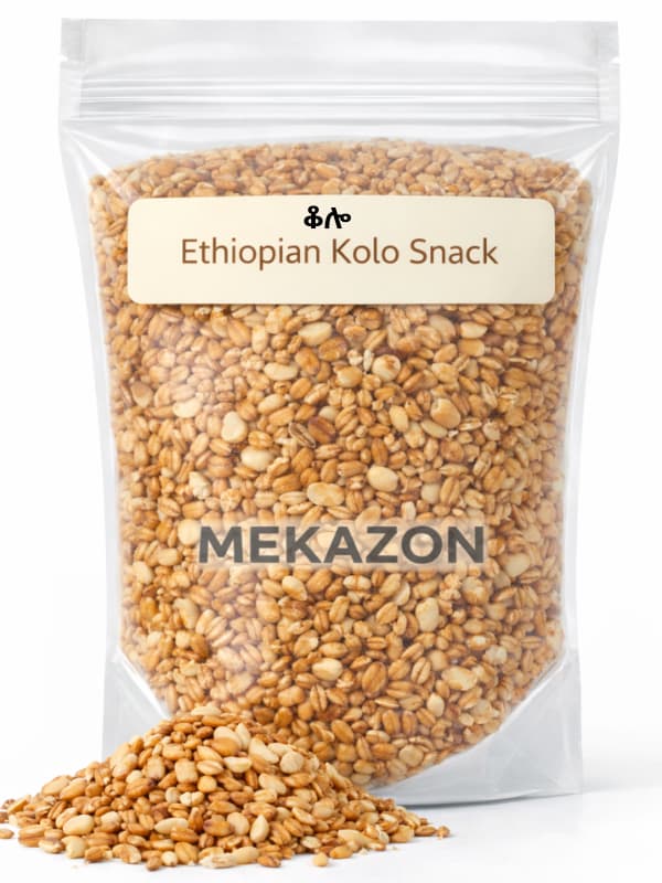 አንድ ኪሎ ቆሎ Ethiopian Kolo Snack Roasted Barley Mix UAE MEKAZON MEKAZON