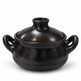 የሸክላ ድስት — traditional Ethiopian black clay cooking pot (Shekla Dist) with lid and two handles, Mekazon UAE